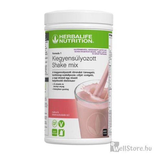 Herbalife Formula 1 Tápláló Shake -MENTES-Málna-fehércsoki-550g